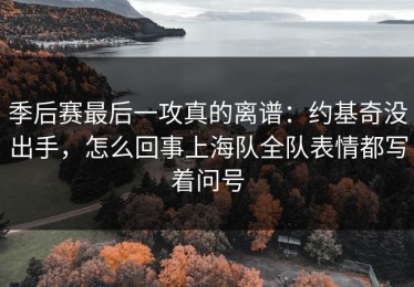 季后赛最后一攻真的离谱：约基奇没出手，怎么回事上海队全队表情都写着问号