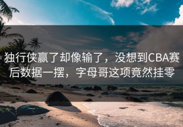 独行侠赢了却像输了，没想到CBA赛后数据一摆，字母哥这项竟然挂零