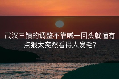 武汉三镇的调整不靠喊一回头就懂有点狠太突然看得人发毛？