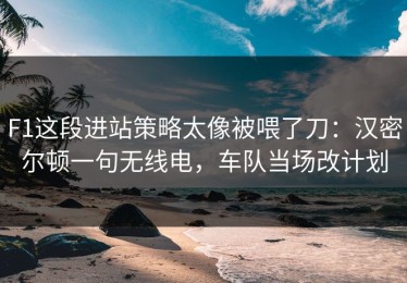 F1这段进站策略太像被喂了刀：汉密尔顿一句无线电，车队当场改计划