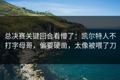 总决赛关键回合看懵了：凯尔特人不打字母哥，偏要硬凿，太像被喂了刀