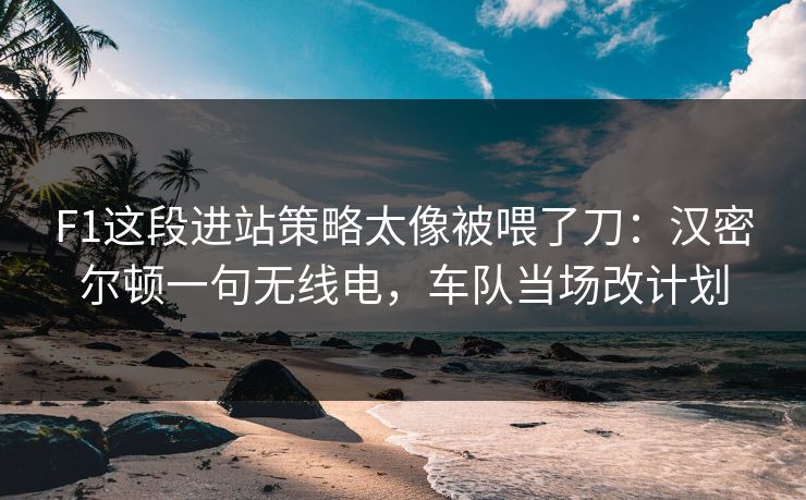 F1这段进站策略太像被喂了刀：汉密尔顿一句无线电，车队当场改计划