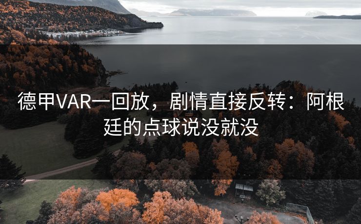 德甲VAR一回放,剧情直接反转:阿根廷的点球说没就没 德甲VAR一回放,剧情直接反转:阿根廷的点球说没就没